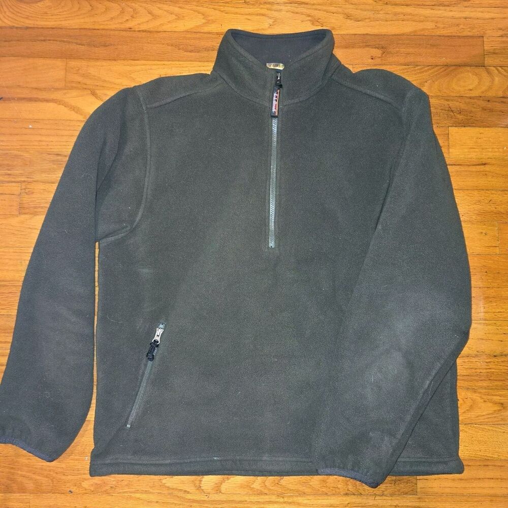 L.L.Bean Men’s Sweater With 1/4 Zip Gray Size Large Regular 0 WN30